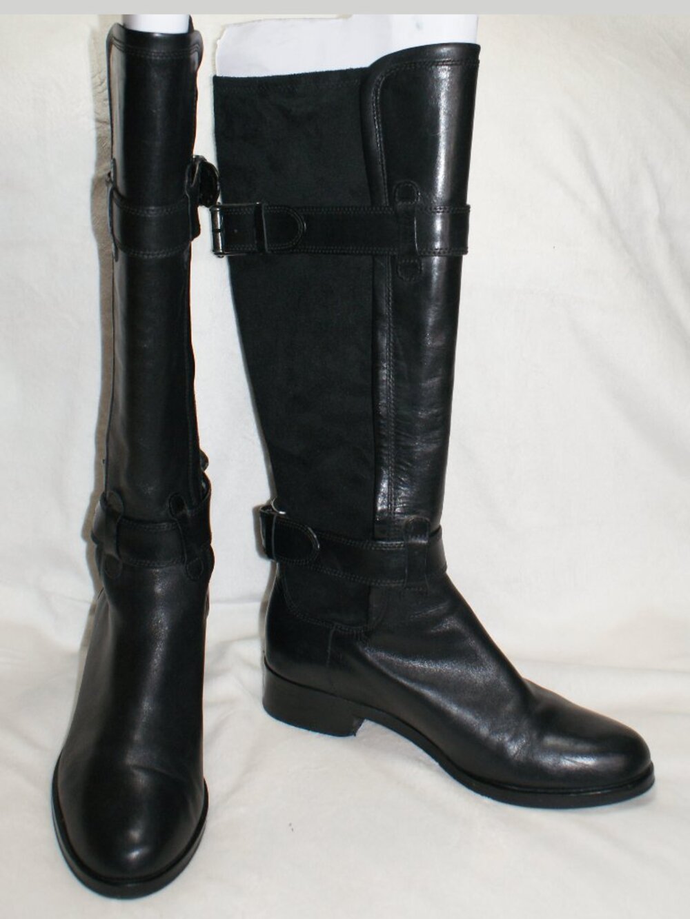 Cole Haan Tall Leather Biker / Riding Boots - Size 8 EUC